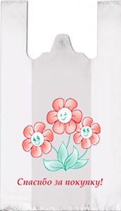 Полиэтиленовый пакет Цветы 27+15х47х10 100/5000 в Саратове - купить оптом от производителя ПК Котово Полимер