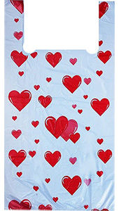 Полиэтиленовый пакет Cердечки 27+15х47х12.5  100/3500 в Саратове - купить оптом от производителя ПК Котово Полимер